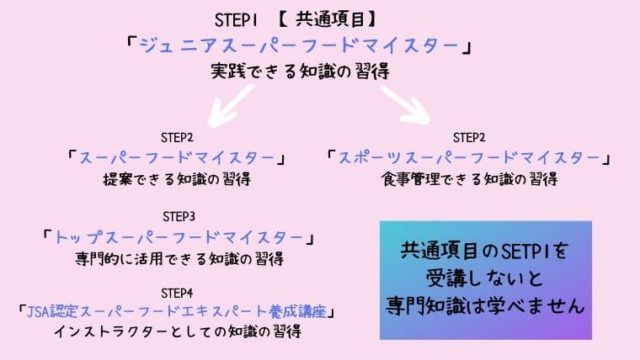 ジュニアスーパーフードマイスターの説明画面